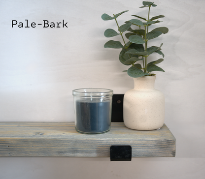 Reclaimed Wood Shelf Industrial Lipped Bracket - Twin Plank 22CM - Deep   — Handmade UK