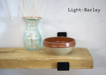 Reclaimed Wood Shelf Industrial Lipped Bracket - Twin Plank 22CM - Deep   — Handmade UK