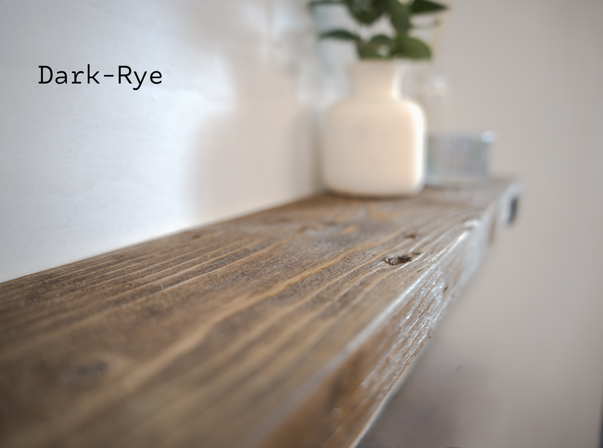 Reclaimed Wood Shelf Industrial Lipped Bracket - Slim profile It 15CM Deep —  3.5CM  Solid Timber  Handmade UK