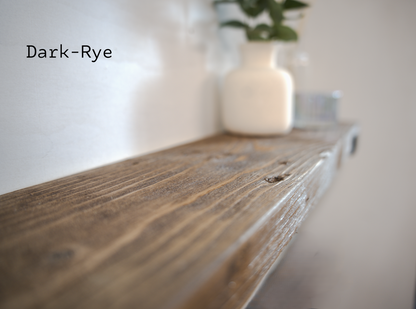 Reclaimed Wood Shelf Industrial Lipped Bracket - Slim profile It 15CM Deep —  3.5CM  Solid Timber  Handmade UK