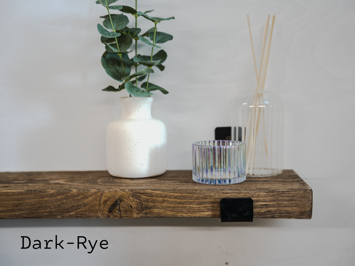 Reclaimed Wood Shelf Industrial Lipped Bracket - Twin Plank 22CM - Deep   — Handmade UK